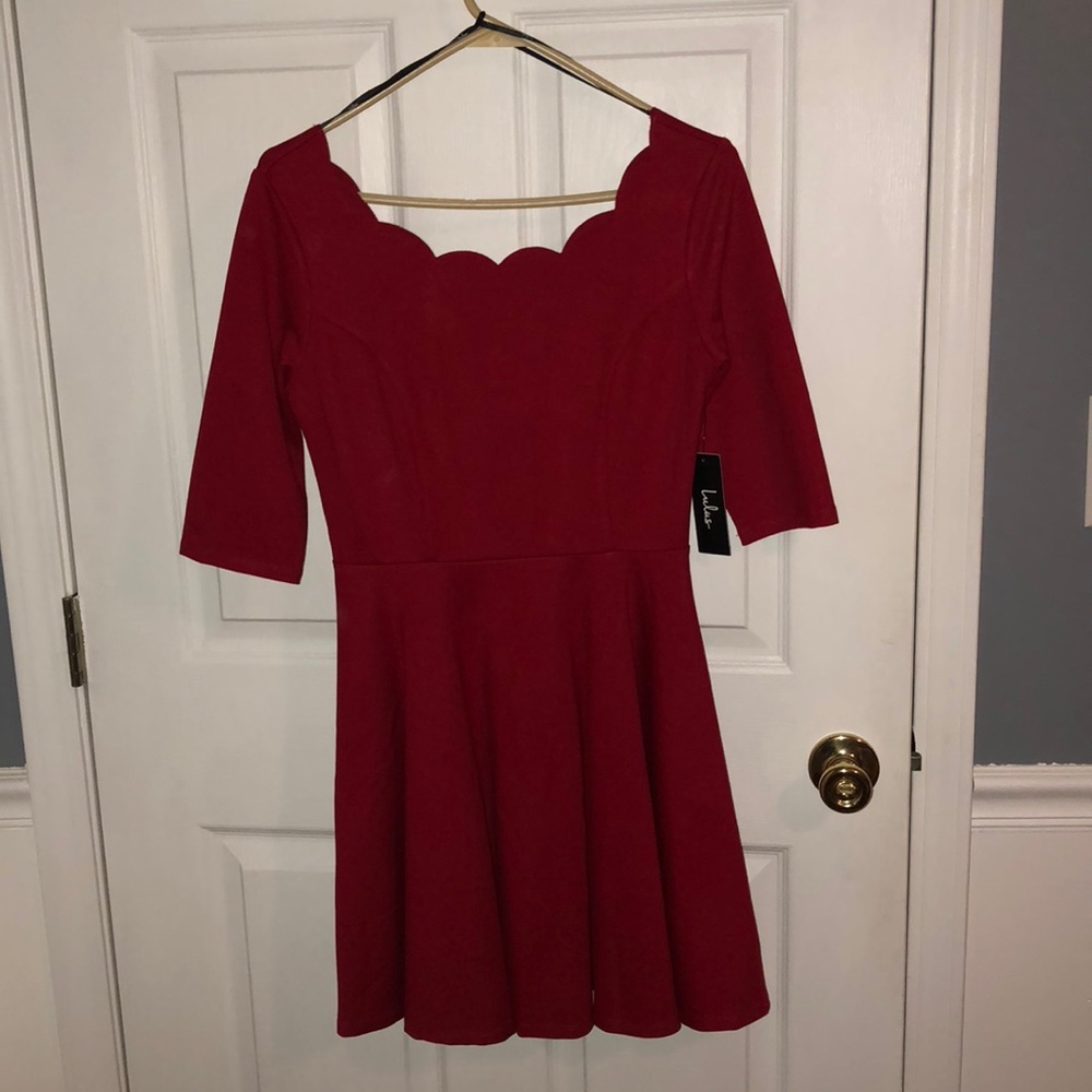Red Scallop Lulus Dress